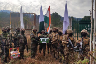 India-Pakistan Armies exchange sweets at different locations of the Line of Control.