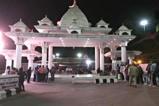 Pilgrims queue outside Mata Vaishno Devi Shrine