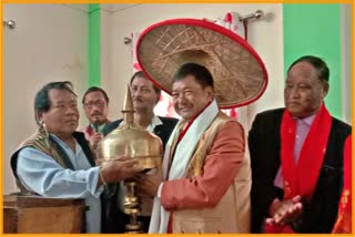 Tuliram Ronghang feliciated by rangsina bhawan