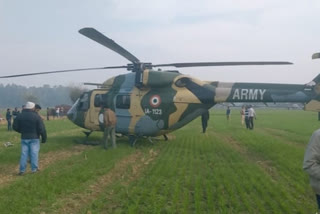 Emergency landing of army helicopter in Jind