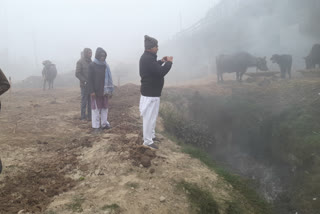 Sikta MLA Virendra Prasad Gupta inspected Hadboda river in West Champaram