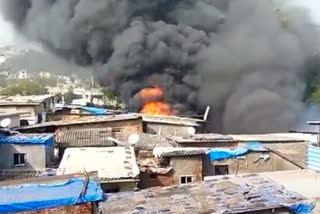 Fire breaks out at a clothing store in Mumbai