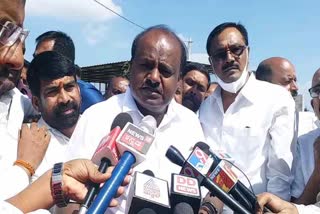 Ex-CM HD Kumaraswamy reaction on kpcc president DK Shivakumar in mysore