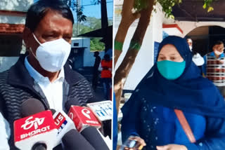 Deputy Mayor Tabassum Ara and Mayor Council Mir Hashim:ڈپٹی میئر تبسم آرا اور مئیران کونسل میرہاشم آزاد امیدوار کی حیثیت سے پرچہ نامزدگی داخل کیا