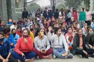 student protest in sonipat