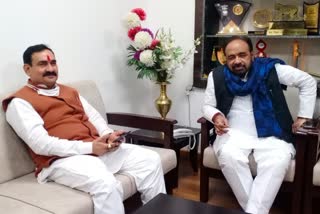 Home Minister met PWD Minister Gopal Bhargava