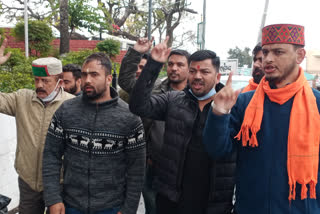 hindu jagran manch protest in nahan