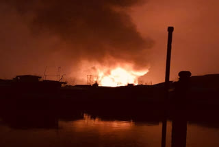 Two houseboats go up in flames in Srinagar's Dal lake