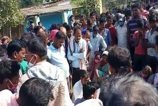 villagers protest