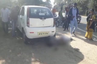 car hits two bikers at nizamabad district