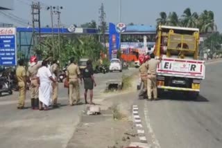cng gas tanker leak at thrissur national highway  തൃശൂരില്‍ സിഎന്‍ജി സിലിണ്ടറുകള്‍ ചോര്‍ന്നു  തൃശൂര്‍ ദേശീയപാതയില്‍ വാതക ചോര്‍ച്ച