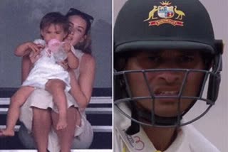 Usman Khawaja s wife s Adorable Reaction After Batter Slams Ton  Usman Khawaja wife Rachel  australia vs england  ashes  ആഷസ്  ഓസ്‌ട്രേലിയ-ഇംഗ്ലണ്ട്  ഉസ്‌മാന്‍ ഖവാജയുടെ സെഞ്ചുറി ആഘോഷിച്ച് ഭാര്യ റേച്ചല്‍