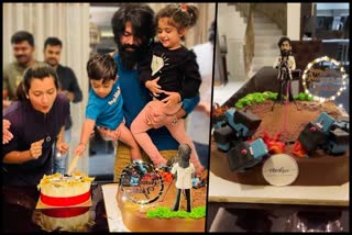 Yash cuts KGF 2 themed cake on his birthday