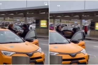 An Indian-origin Sikh taxi driver in the US has been assaulted by an unidentified man at JFK Airport, who knocked off his turban and also used expletives against him outside the JFK International Airport here, according to a video on social media.