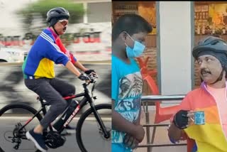 ஈசிஆரில் முதலமைச்சர் சைக்கிள் பயணம், Stalin Cycling,