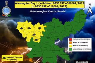 Effect of cyclonic circulation in Rajasthan in Jharkhand