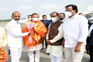 Assam CM Himanta Biswa Sarma addreses public meeting at Warrengal of Telangana