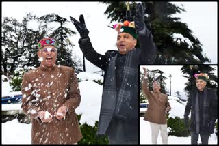 HP Governor enjoys snow with CM