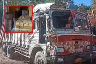 Truck with illegal liquor overturned in Dungarpur