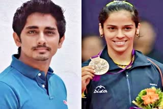 Saina Nehwal  Siddharth  Sports News  Entertainment  Actor siddharth comment on saina nehwal  NCW action on Actor siddharth  Rang de Basanti actor Siddharth  National Commission of Women  Actor Siddharth Tweet