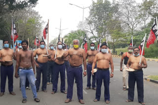 lpf caders protest at salem steel plant