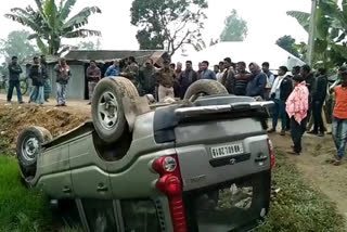 politics over bjp district president car accident in itahar
