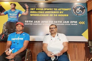 first odia pwd star to attempt greatest distance by wheelchair in 24 hours, eye on Guinness world records