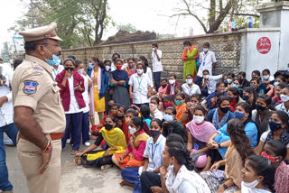 Nursing students protest