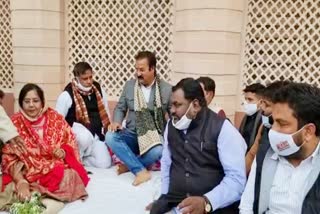 councilors on dharna in Jaipur