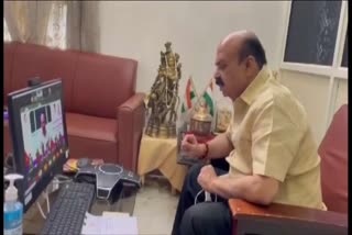 cm basavaraj bommai work from home because of covid test positive