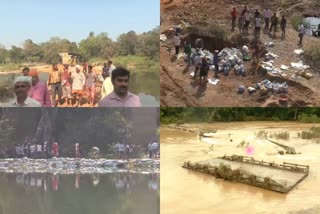 Ankola taluk Gullapura  villagers build bridge