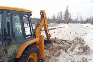 Flood Threat Looms over Kulgam Villages:سنمن نہر منجمد، کولگام کے دیہات زیر آب آنے کا خطرہ