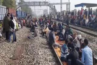 railway track jam in Yamunanagar