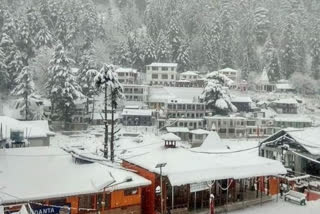 Snowfall in Gangotri