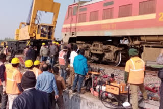 railway track repairing work in domohani is complete after bikaner guwahati express accident