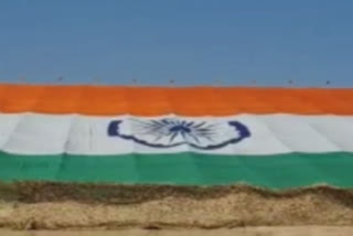 The world's largest national flag made of Khadi was unfurled at the Jaisalmer War Museum this Army Day and on the occasion of the 75th anniversary of Independence Day.