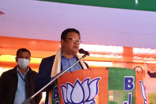 Ranoj Pegu at Bihpuria for election campaign