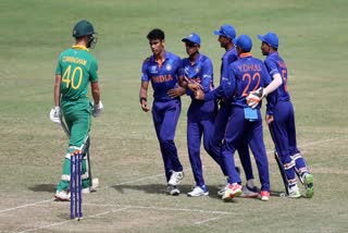 U-19 World Cup  India start U-19 World Cup campaign on winning note  India beat South Africa  അണ്ടര്‍ 19 ലോക കപ്പ്  ഇന്ത്യ-ദക്ഷിണാഫ്രിക്ക  Yash Dhull  Vicky Ostwal