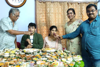 andhra family offered 365 dishes