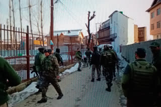caso launched in budgam village, security forces on job