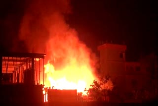 fire breaks out at godown in siliguri