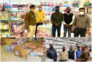 Raid in toy shops in Raipur Magneto Mall