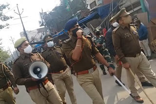 विधानसभा चुनाव को लेकर पुलिस कर रही एरिया डोमिनेशन