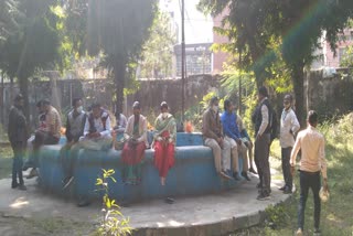 Municipal corporation employees strike in Raigarh