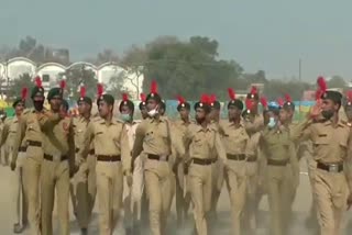 Parade rehearsal in Dhanbad