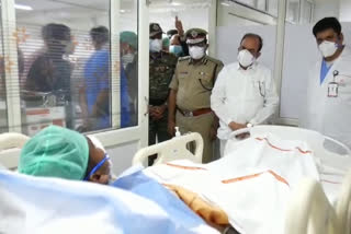 home minster Mahomed ali and dgp mahender reddy Consulted constable who injured in mulugu encounter