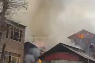 Woman killed, two injured in a massive blaze in Srinagar's Aali Kadal area