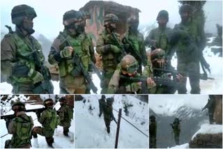 Indian Army patrolling on pak border