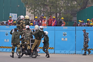 Parade rehearsals ahead of Republic Day in India,ಗಣರಾಜ್ಯೋತ್ಸವದ ಹಿನ್ನೆಲೆ ರಾಜಪಥದಲ್ಲಿ ಸೇನಾ ಪಡೆಗಳ ತಾಲೀಮುd