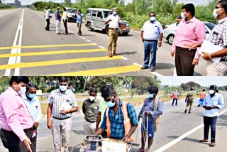 Karur district collector Prabhushankar inspection